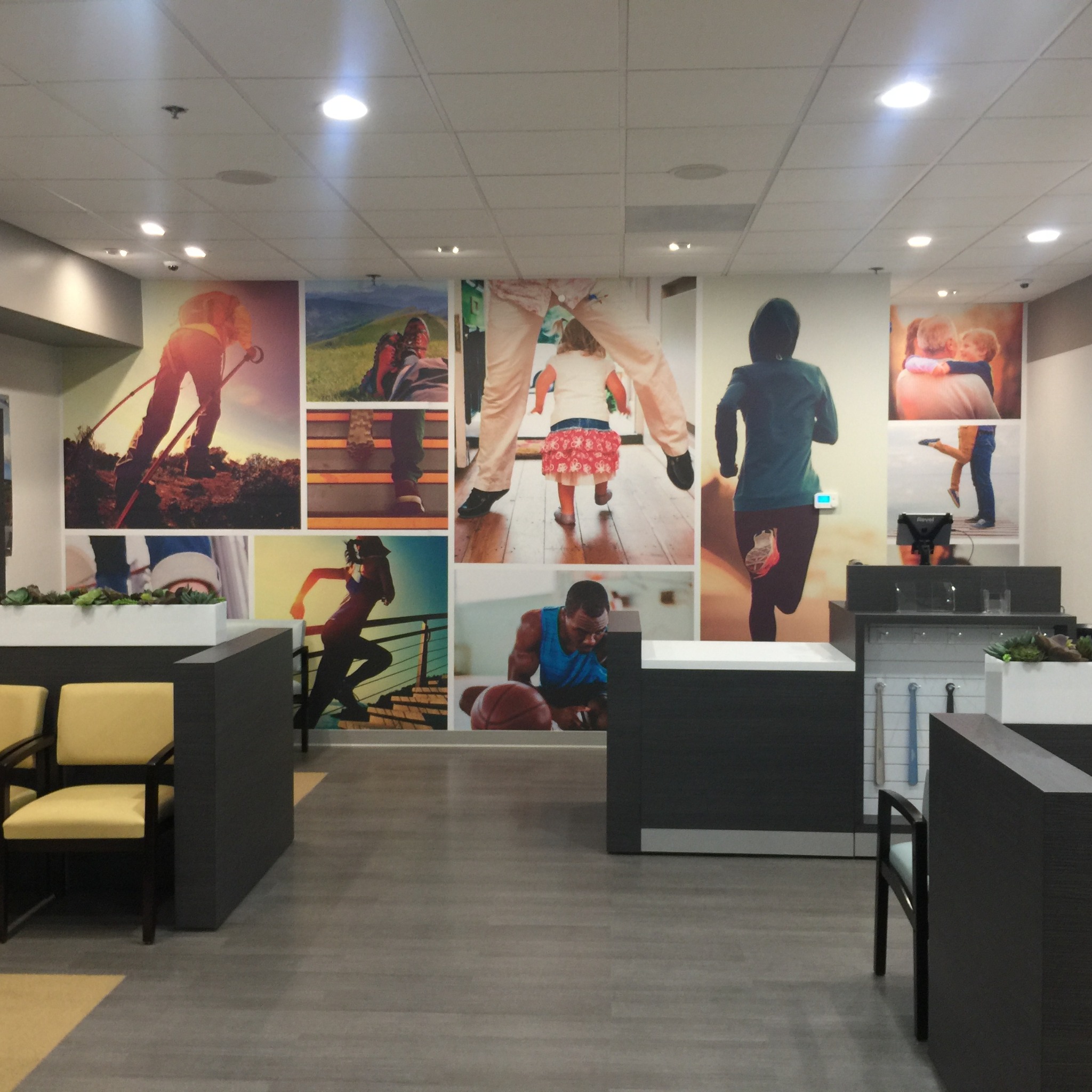 Reception wall graphics